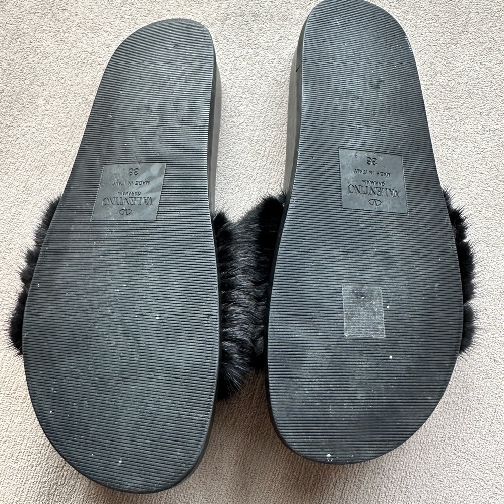 Valentino Garavani Rockstud Mink Slides - image 2